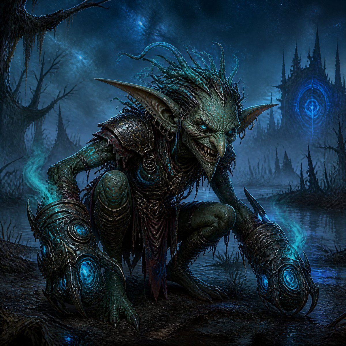 Dark Goblin Shaman in Haunted Swamp