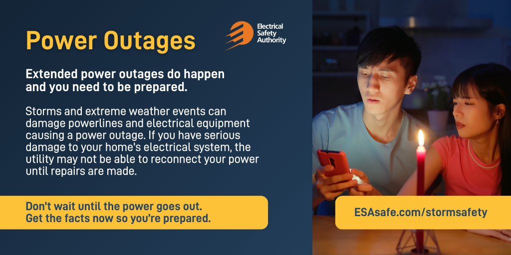 homeandsafety's tweet image. #EPWeek2026 is a reminder to  #BePrepared before an emergency happens. Do you have a plan if the lights go out? 💡 No matter what time of year, being ready for an extended power outage is always smart. Get safety tips: ESAsafe.com/stormsafety   #EmergencyPreparedness