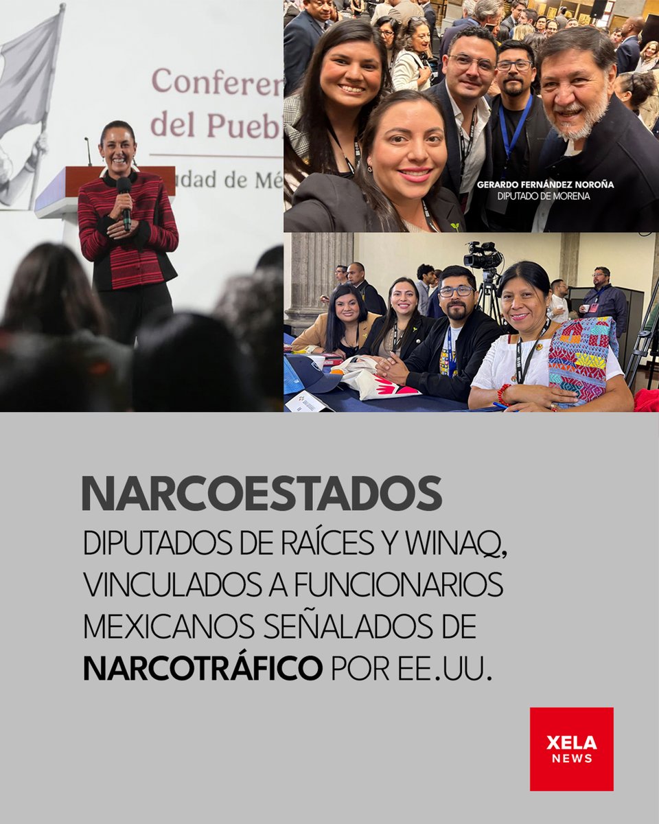 #ULTIMAHORA DIPUTADOS DE RAÍCES Y WINAQ VINCULADOS A FUNCIONARIOS MEXICANOS SEÑALADOS DE NEXOS CON EL NARCOTRÁFICO POR EE.UU.
El pasado 4 de agosto del 2025, diputados del cancelado partido <a href="/msemillagt/">Movimiento Semilla 🌱 🇬🇹</a> que ahora son <a href="/raicesguate/">Raíces 🌱</a> y la diputada de <a href="/MovimientoWinaq/">Winaq</a>, <a href="/SoniaGRaguay/">Sonia Gutierrez</a>,