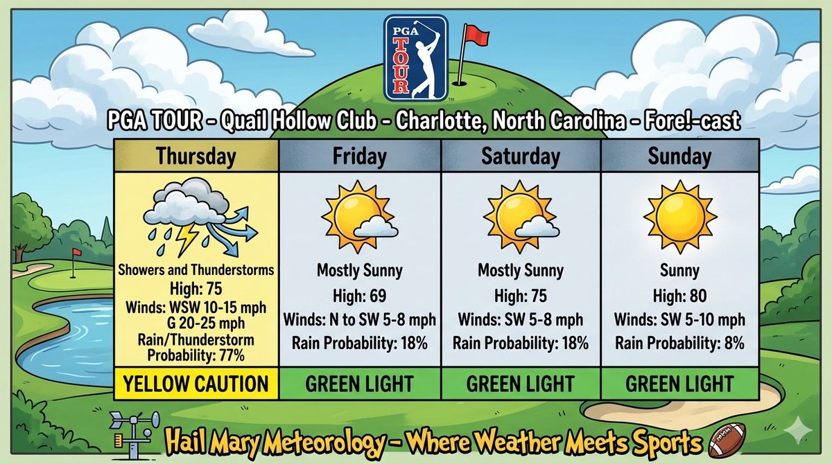 mushwx's tweet image. The Fore!-cast looks tough on Thursday but the next 3 days look good