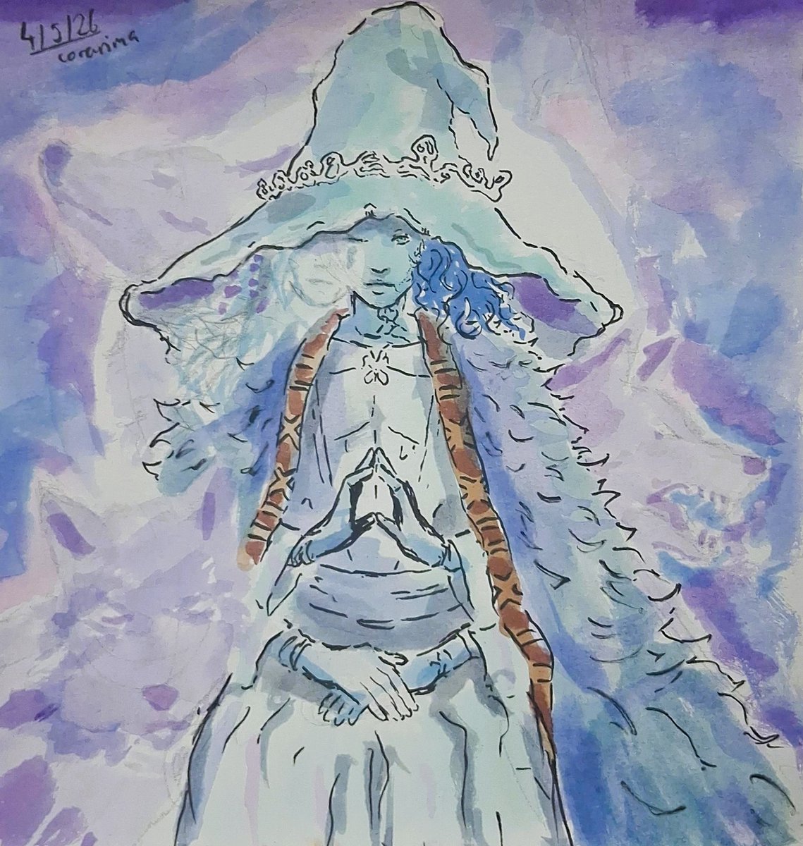 Corarima1's tweet image. Daily 30 minute sketch 1188: Ranni the Witch

#ELDENRING