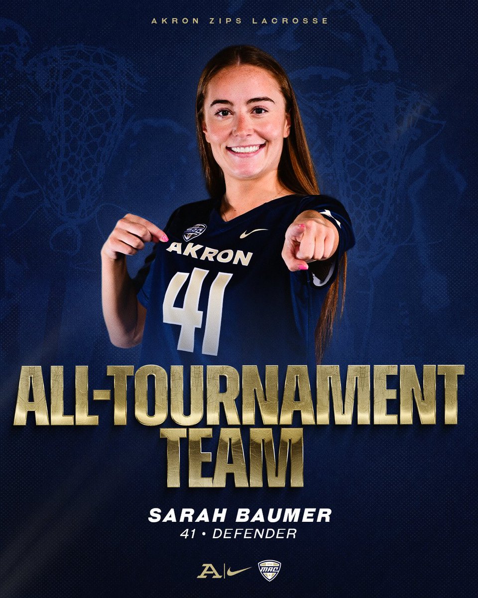 ZipsWLAX's tweet photo. 👏 Congrats to @ZipsWLAX Sarah Baumer on being named to the @MACSports Lacrosse All-Tournament Team

#GoZips | #MakeTheClimb | @ZipsWLAX 🦘 https://t.co/ixqadpgOb8