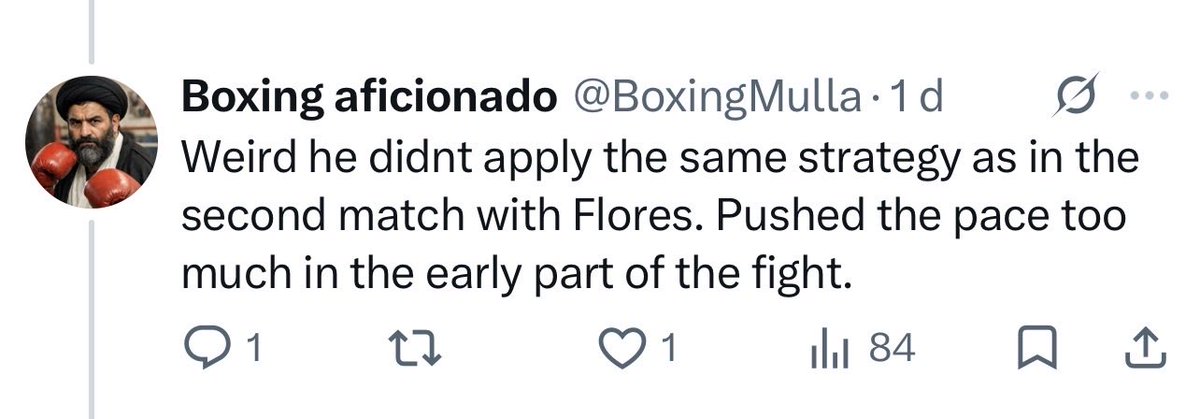 Boxing aficionado tweet media