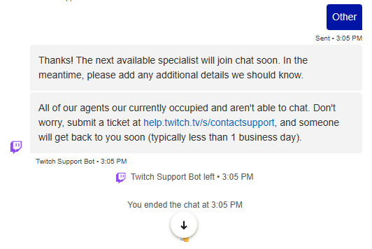 LilPryce_'s tweet photo. i'm since April 12th trying to got any kind of support from @Twitch @TwitchBR @TwitchSupport , now, they "banned" me from the support chat https://t.co/vwqhqxCcbW