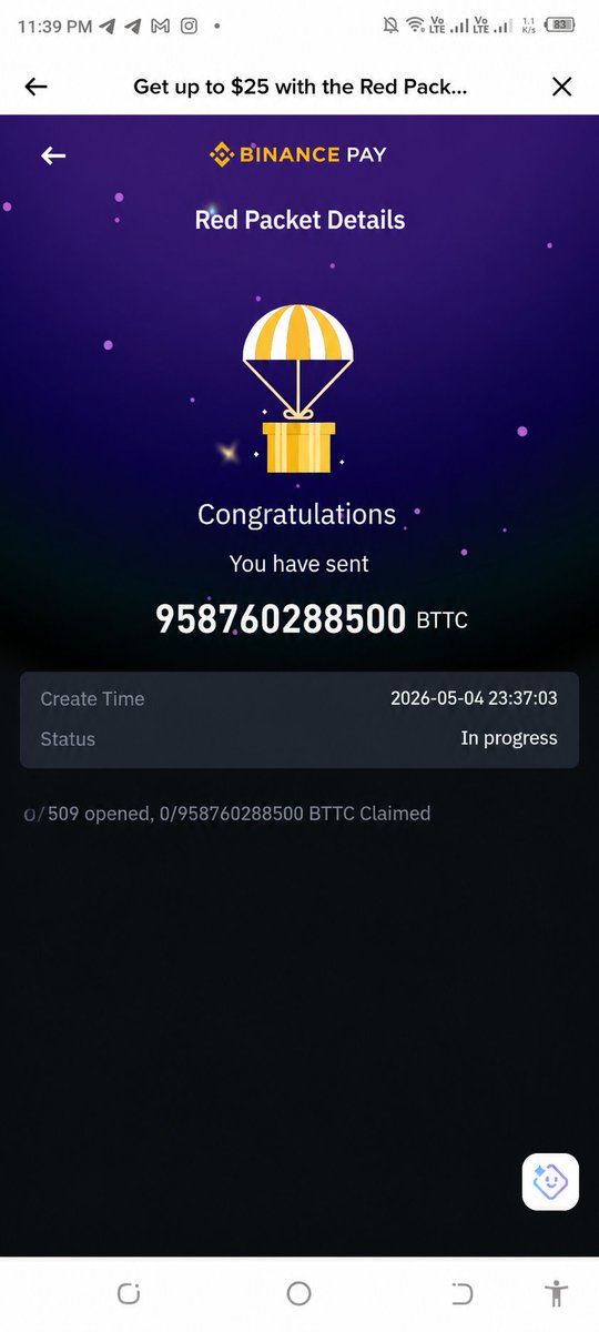Shakil9bm's tweet photo. Binance red pack today 
I just sent a massive 🎁
👉 958760288500 BTTC
💥 509 people already opened
❌ 0 claimed — still LIVE
🔗 Claim now:
https://t.co/xmHZoA6tuw⁠�
🔑 Code: BPN5997PNF
🚀 Move fast. Rewards don’t wait.
#Crypto #Binance #Airdrop #FreeCrypto #Giveaway https://t.co/VgddUg2Qbr