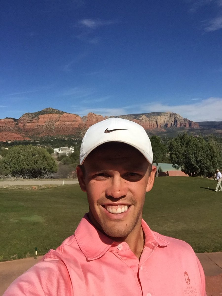 NickOlsgaard's tweet photo. @FairwayGreene Arizona Biltmore logo pocket polo. Playing up at Sedona with my dad. https://t.co/lOMOdh0bCC