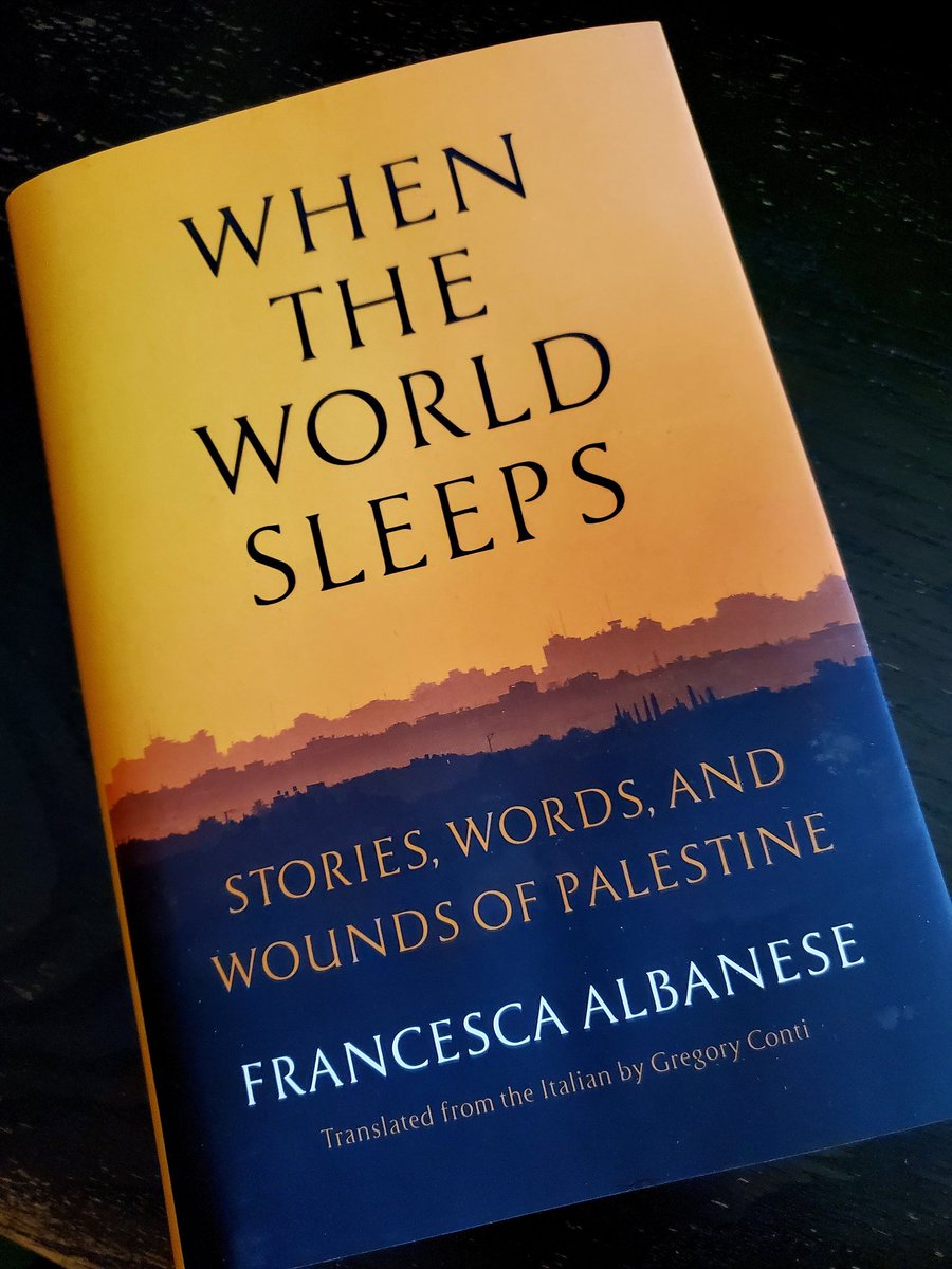 kleptocurrency1's tweet image. It has arrived in my mail... 

Francesca Albanese
"WHEN THE WORLD SLEEPS"

#books 📚 @FranceskAlbs
@USUN #Genocide 🇮🇱🇺🇸 #WarCrimes #CrimesAgainstHumanity #ICC @marcorubio @USAmbIsrael