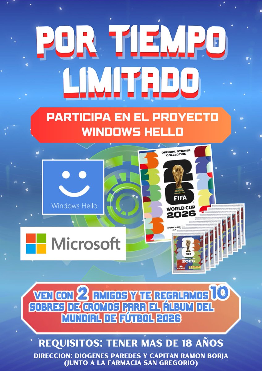 AndreRakoon's tweet photo. @nicorivera05 A quienes participen en mi proyecto al norte de Quito, en la Kennedy estoy regalando sobres de cromos. Es una sesión de 20 minutos. #HinchaSaludable https://t.co/LsrDRlyxww