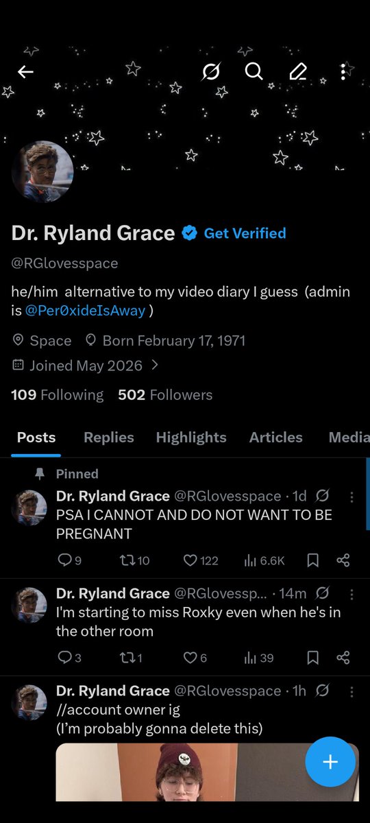 Dr. Ryland Grace tweet media