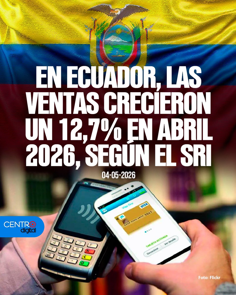 #ATENCION | Las ventas nacionales por comprobantes electrónicos sumaron USD 24.369,7 millones en abril de 2026, un alza del 12,7% frente a 2025. Este crecimiento responde a políticas gubernamentales para fortalecer la inversión y el consumo interno.
Los detalles ➡️