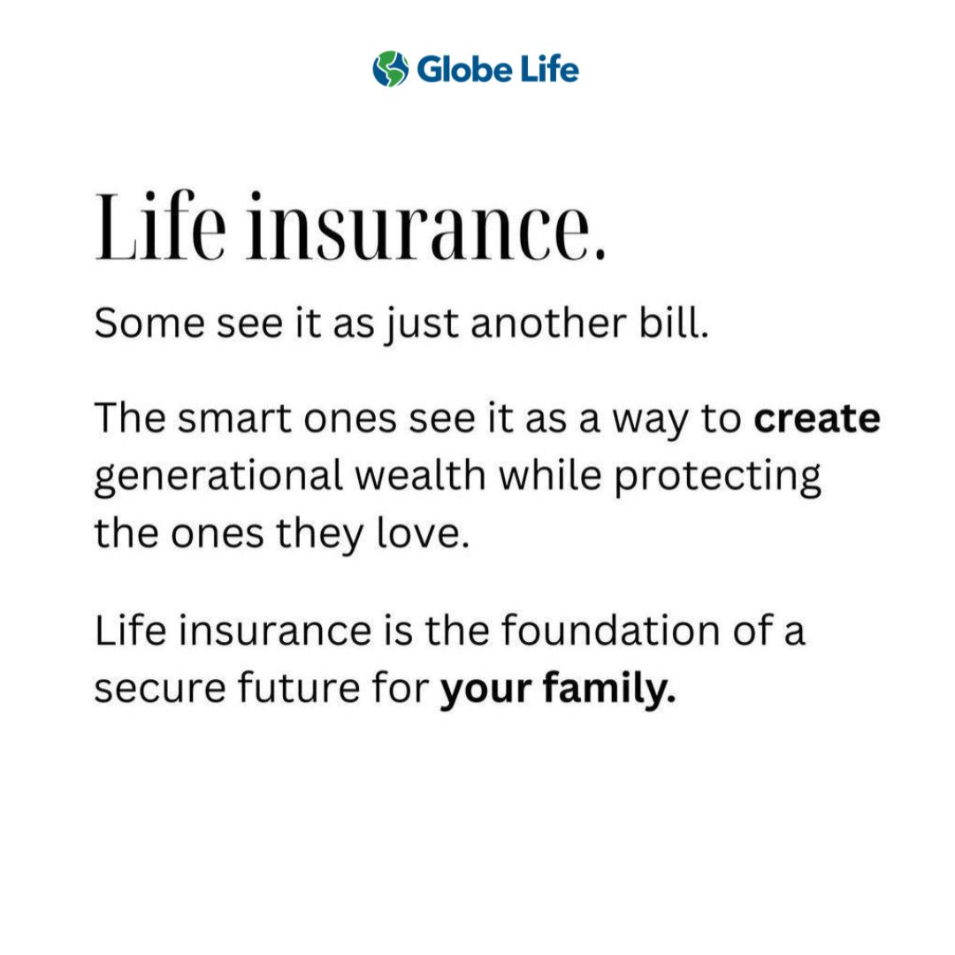 ChisolmAgency's tweet image. You don’t plan to need it, but you’ll be glad it’s there when you do.

That’s the power of life insurance.
Get covered today.

#BePrepared #LifeInsurance
#ProtectWhatMatters #PeaceOfMind
#FamilySecurity #SmartPlanning
#GlobeLife #ChisolmAgencies