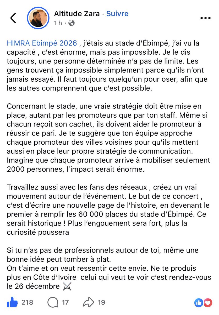 HIMRA AU STADE ⚔️ 26 dec tweet media