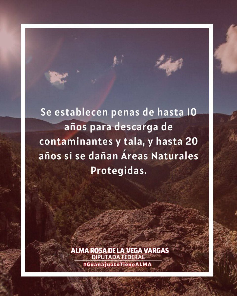 AlmaRosaGto's tweet image. Aprobamos una reforma al Código Penal Federal para fortalecer la protección del #medioambiente y avanzar hacia un país más sostenible.💪
Cuidarlo es un compromiso con las próximas generaciones.🌎