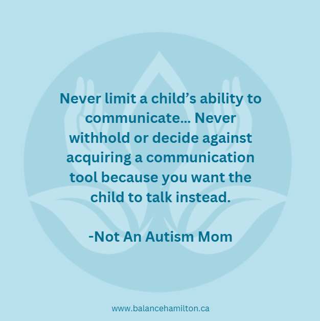 BalanceSSCS's tweet image. AAC (Alternative &amp;amp; Augmentative Communication) is NOT a "last resort"

If your child is non-speaking, situationally mute, language delayed, has unreliable speech, etc get them AAC

#autism #SLP #SpeechTherapy #AAC #accessibility #communication