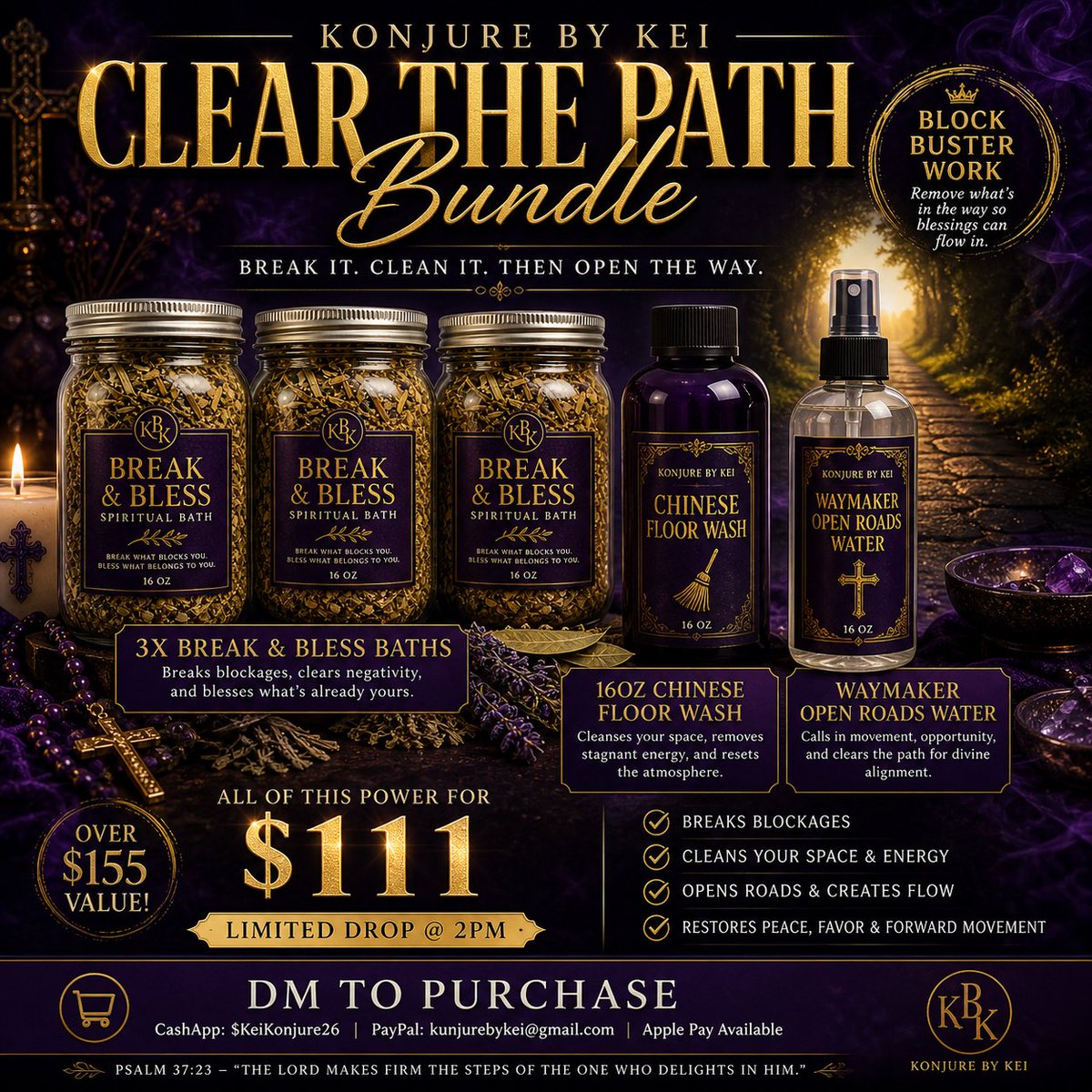 KeiDopeAF's tweet photo. 2PM drop.

You don’t need stronger open roads work…

You need to REMOVE what’s blocking you first.

Clear the Path Bundle – $111
Break ➡️ Cleanse ➡️ Open

DM if you’re ready for real movement. https://t.co/BOJHRXvCdT