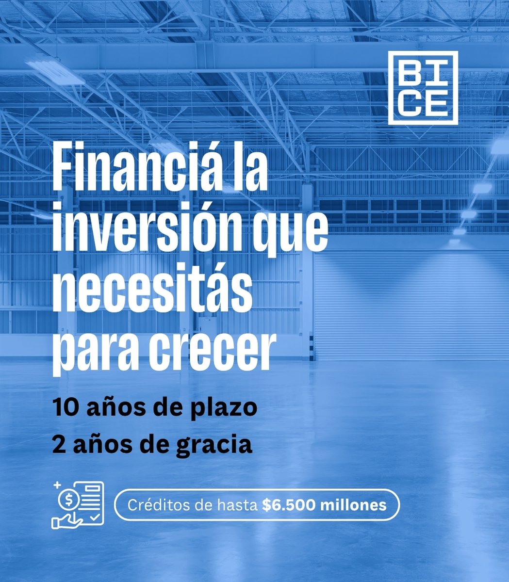 bice_arg's tweet photo. Impulsamos las inversiones de tu empresa con financiamiento a largo plazo para que puedas proyectar, crecer y ganar competitividad.

Financiá tecnología, infraestructura productiva y equipamiento estratégico con condiciones pensadas para acompañar el desarrollo de tu negocio, hoy y en el futuro.

Solicitá asesoramiento comercial y accedé a tu crédito acá: https://t.co/uXM9QocJ6j