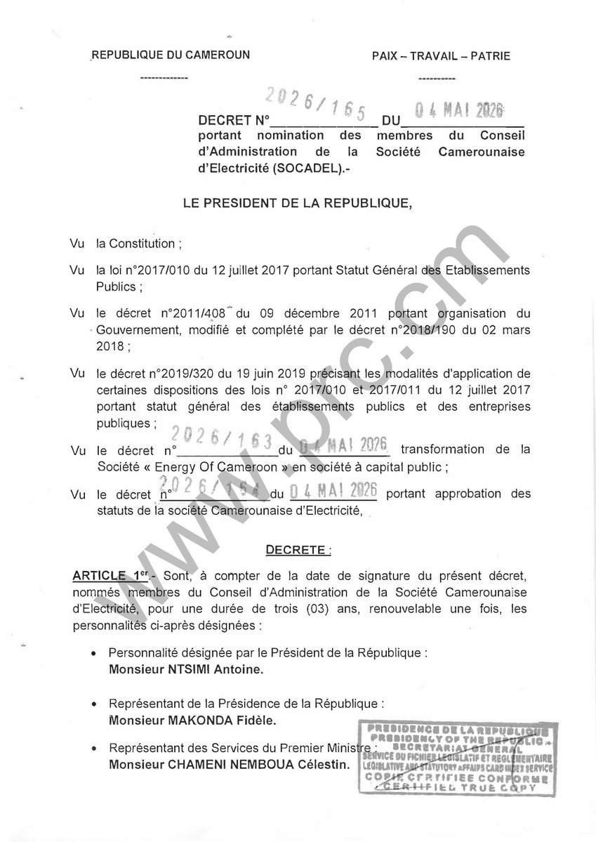 President Paul BIYA tweet media