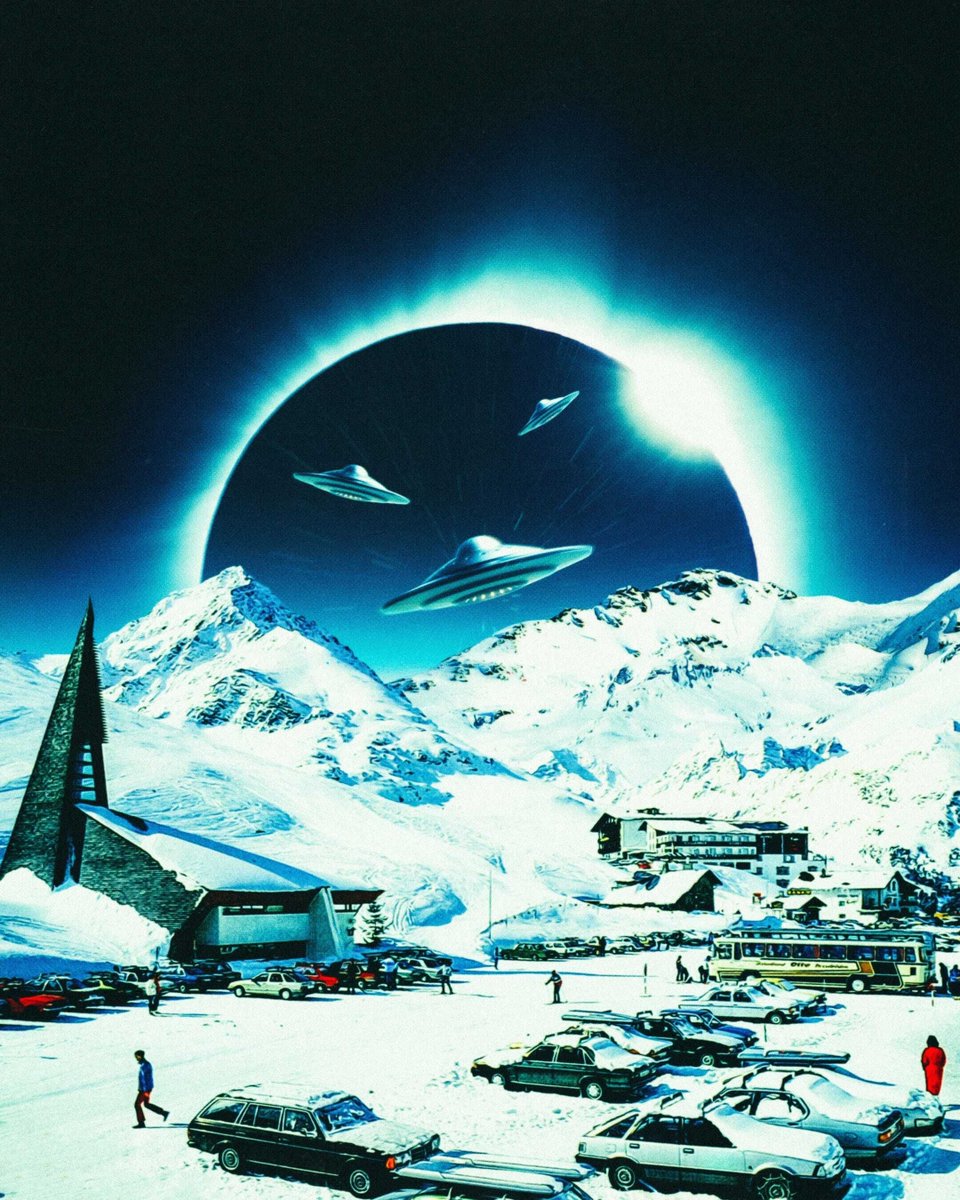 taudalpoi's tweet image. Frozen Starport 🛸

When ordinary streets meet an extraordinary sky, we learn that the future sometimes arrives on borrowed wings.

Retro-futurist collage by Taudalpoi 🛸 Follow for more space collage art ✨ #retroFuturism #spaceArt #collageArt #sciFiArt