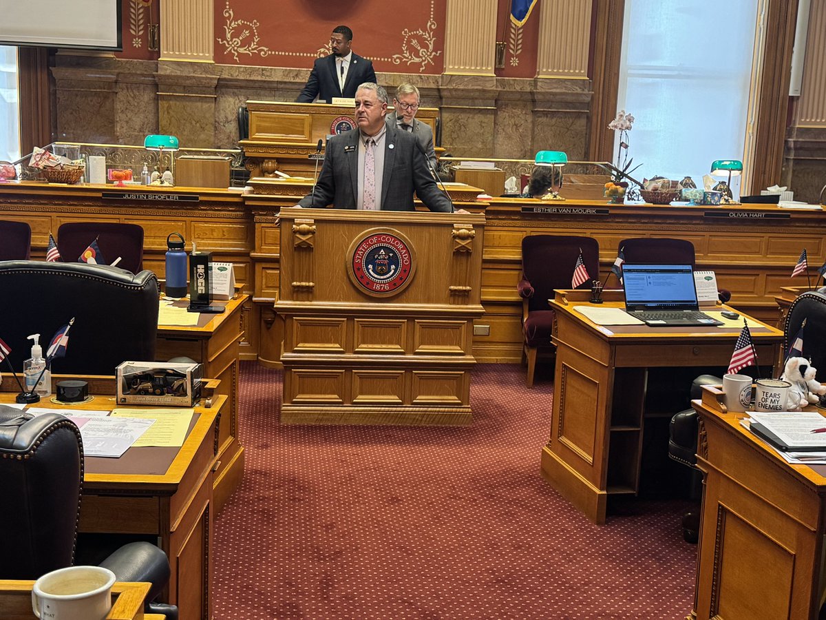 SenSimpsonCO's tweet photo. A special thank you to #AdamEckman, President and CEO of the @ColoradoMining, and to #DavidRivera, Director at Climax Molybdenum a Freeport-McMoRan @FM_FCX company who joined me on the floor today in support of this resolution. https://t.co/TJbisr5H07