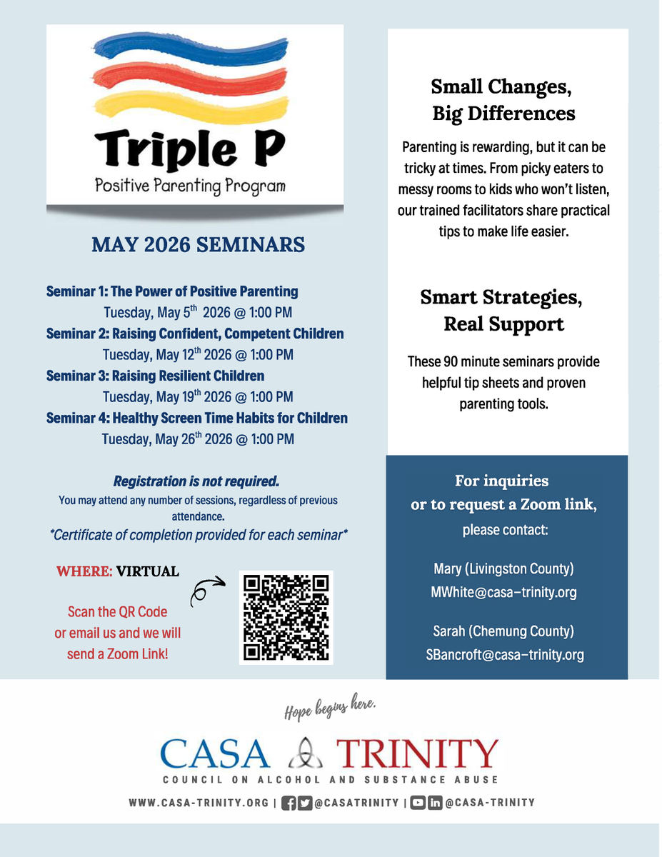 CasaTrinity's tweet photo. Parenting can be one of the most rewarding parts of life, but it can also be challenging. Having the right support can make all the difference.

That’s why we offer a range of parenting sessions.

Reach out to Sarah at sbancroft@casa-trinity.org or scan the QR code to get started https://t.co/nVK7OVXqum