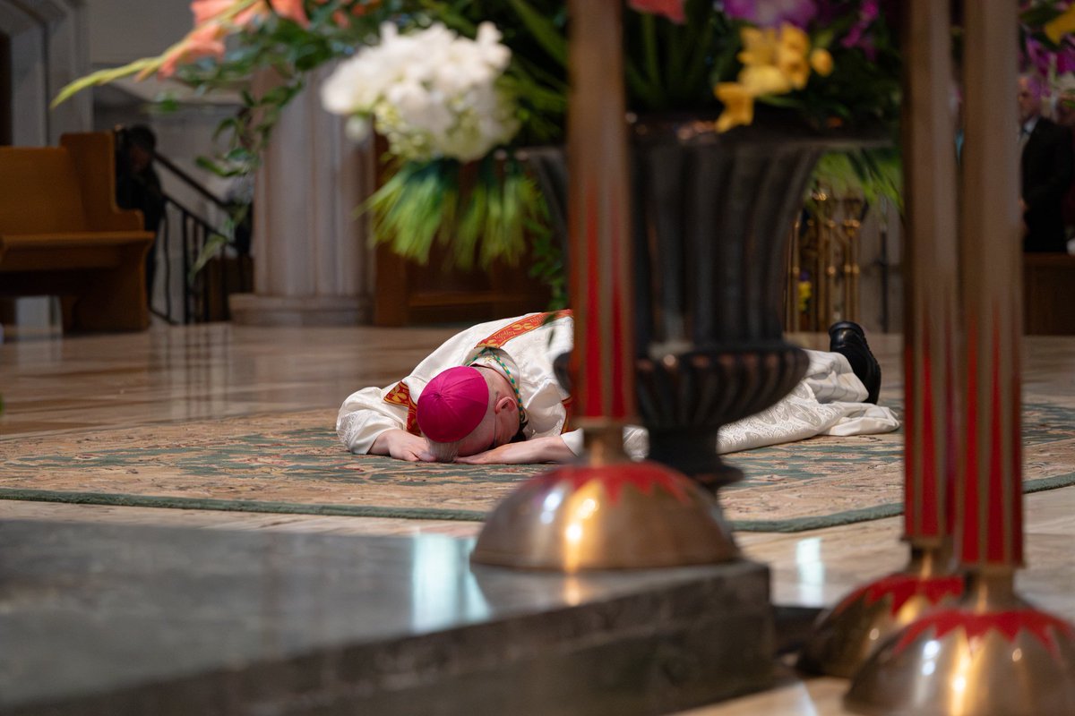 suasoptics's tweet photo. I first met Bishop Godfrey Mullen, OSB in the summer of 2008 when I began an internship with @OBOCStMeinrad at @SaintMeinrad. I was in the sacristy before Mass while he was lighting the charcoal for the thurible, and the black discs caught my attention as they threw off sparks. Noticing my attention, he spoke his first words to me: "One day, this will be your soul." 

Of course, he meant the purification of purgatory and not the fires of hell. I hope! I thought he was a little weird in that moment, but I had no idea that he would become one of the most important people in my life - someone who today I consider the only true mentor I've ever had. I could list all the times I have needed his help and guidance, but to make it brief those moments are many and he never failed or hesitated to be there for me to offer thoughtful words of encouragement or prayer. 

I was delighted to learn that he was being made Bishop of his home diocese, and thrilled to receive an invitation to his ordination. He also gave me permission to take photos, something he knows I'm passionate about. Through the days leading up to his ordination, I could sense that he was a little nervous. Even during the Mass he was seemingly drawn introspectively inward, no doubt wondering what he was getting into, likely besieged by the same fleeting moments of doubt and thoughts many clergymen consider as they weigh their self-worth against their calling. 

The transformation was almost instant. The moment Father Godfrey officially and ontologically became Bishop Godfrey, I could see the visual reality of an interior resignation of heart and soul to the will of God manifest. He looked down at the ring that symbolized both his new authority and submission of self to his flock, and smiled. The smile became a permanent expression until the end of the liturgy, an image of contentment and trust in the Lord. It's why I know he will be as good of a bishop to the people of Belleville as he has been a friend to me. If only we could all embrace our calling, responsibilities, and obligations with the same spirit of trust and love in Him who asks us to serve! 

God bless you, Bishop Godfrey!