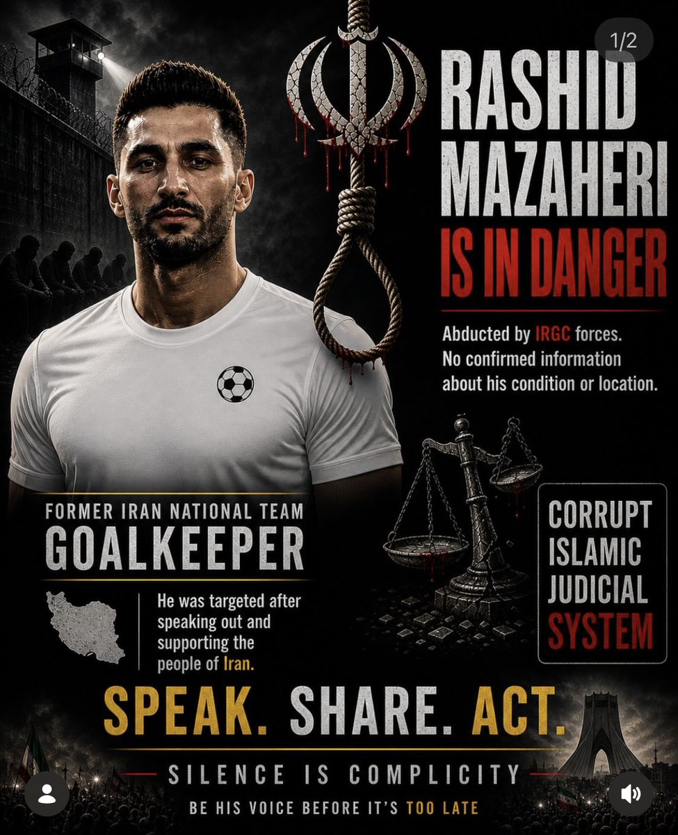 FreeIransm's tweet image. Rashid Mazaheri is reportedly detained in Iran and at risk of execution. Please be his voice and call for justice. #HumanRights @UNHumanRights @hrw @FoxNews @SkyNews @ABC @CENTCOM @IDF #StopExecutionsinIran #DigitalBlackOutIran‌ #KingRezaPahlavi‌