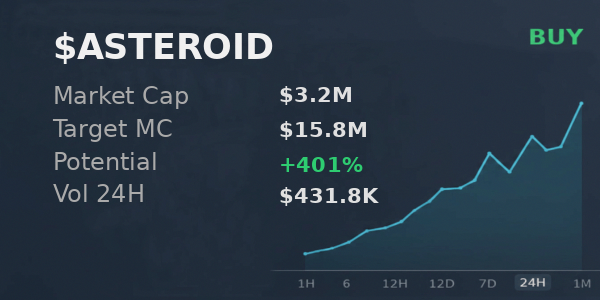 zenkmaman's tweet image. @xSolRayx has $ASTEROID marked as buy with $15.8M projection  

 #Solana #Memecoin #Crypto #Degen #PumpFun #AlphaCalls #SolanaMemeCoin