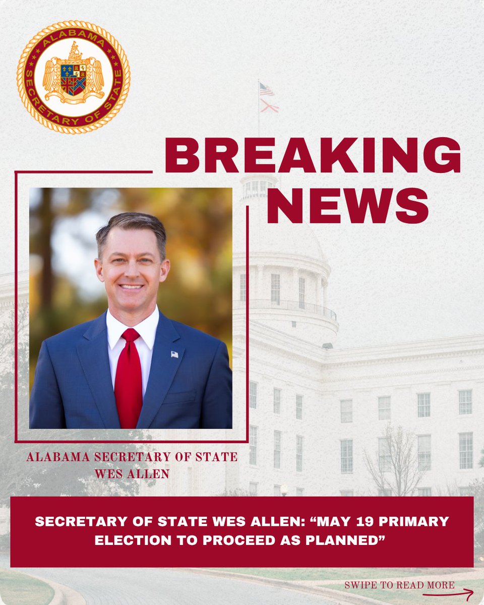 Wes Allen Alabama Secretary of State tweet media