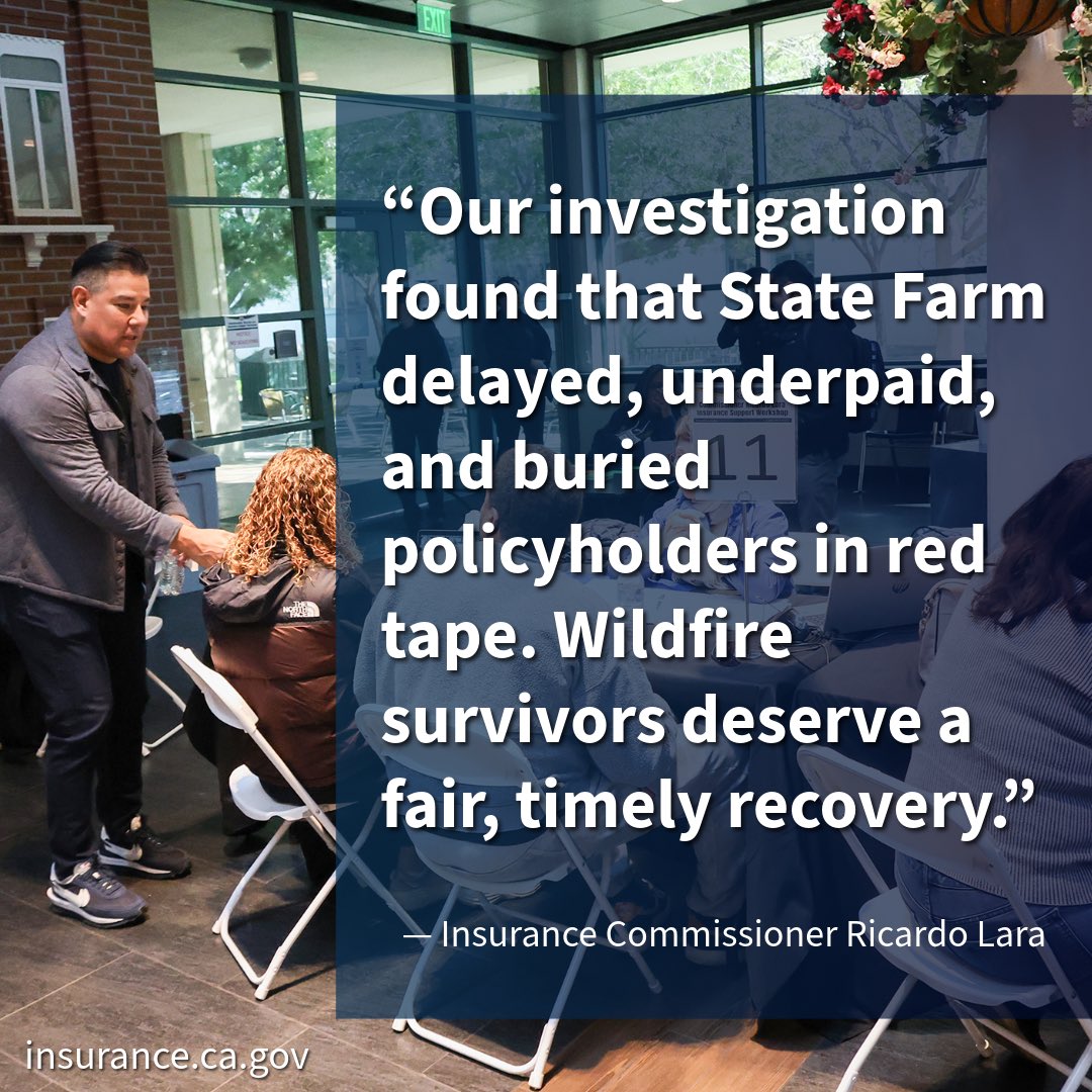CA Dept of Insurance tweet media