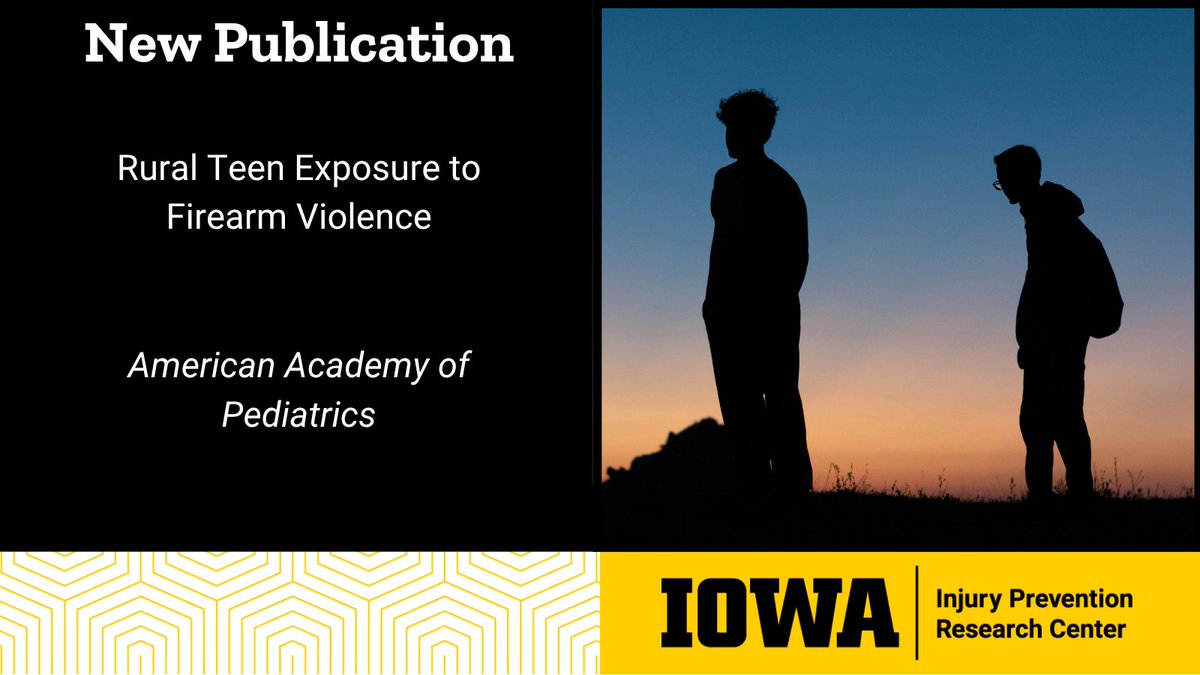 UIIPRC's tweet image. New University of Iowa research sheds light on #rural teens’ exposure to #firearm violence and how these experiences shape their beliefs about firearm safety.

Researchers surveyed more than 3,200 adolescents (ages 13–18) at the 2021 National FFA Convention to better understand