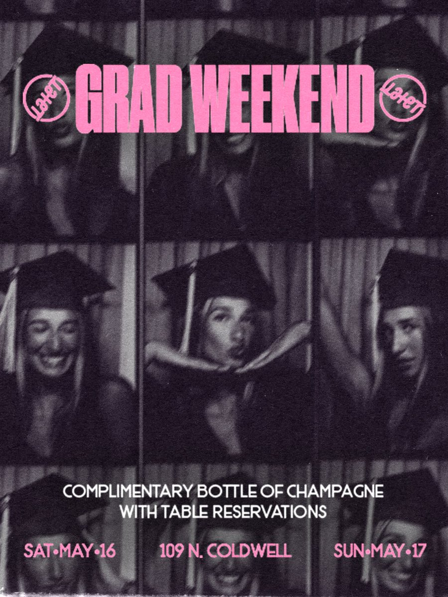 #GradWeekend is almost here! Celebrate your big day at your favorite Neighborhood Public House. Table Reservations include a complimentary bottle of champagne! Reserve your tables now at drinklaterlater.com 🎓🍾💋 

📸: <a href="/xx/">xx</a>.imenaa