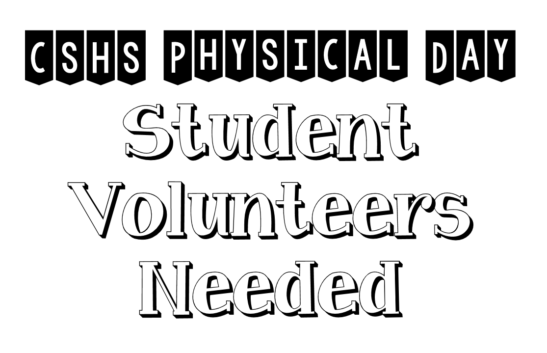 CSHS_AT's tweet photo. We are looking for student volunteers to help out with Physical Day. 
https://t.co/sm6nl0JZFb https://t.co/mvfSZyCvgk