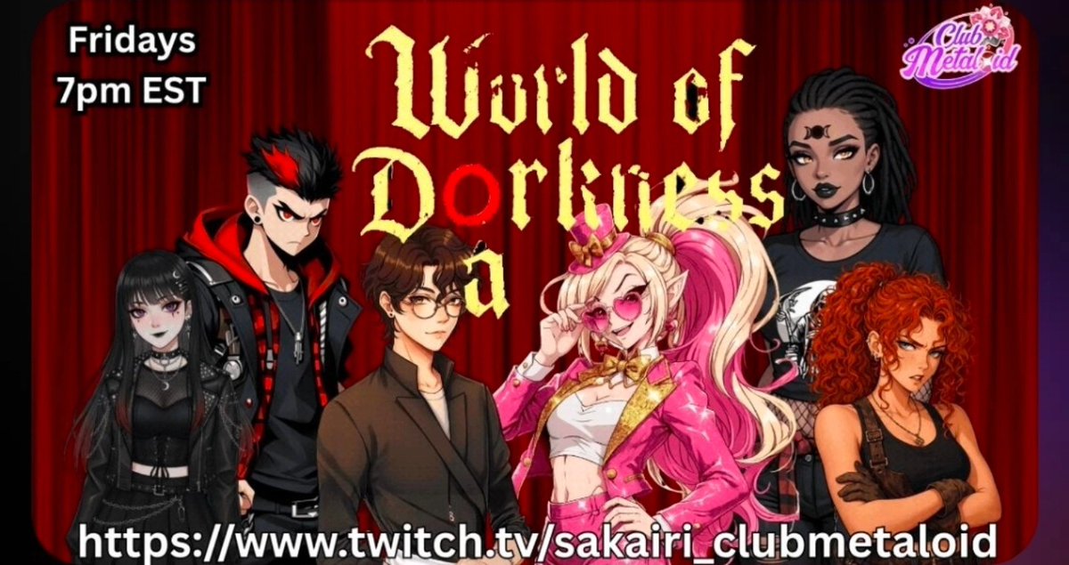 _Sakairi_'s tweet image. 🔥 THIS FRIDAY – 7PM EST 🔥

Welcome to Session 1  World of Dorkness 🎭
 Featuring:
Rubymadhatter • Tess • Zen • thrfatguy • potatobun
 Special 4-Hour Event
 For the FIRST time EVER on our channel, we’re joining our friends at the NSEW RAID TRAIN!!
#twitch
#wod
#ttrpg