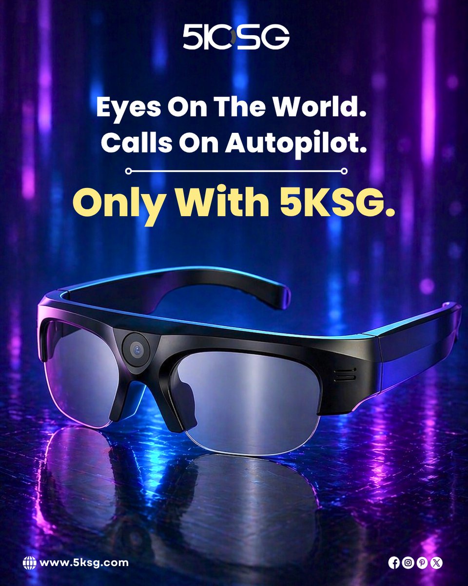 5KSGofficial's tweet image. Eyes on the world. Calls on autopilot.
Only with 5KSG. 

Order Now: 5ksg.com
#5ksg #eyewear #glasses #visionstyle #optical