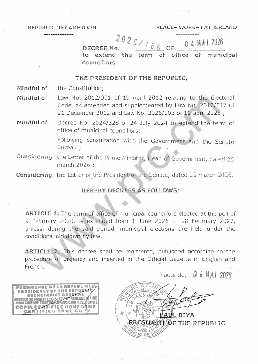 President Paul BIYA tweet media