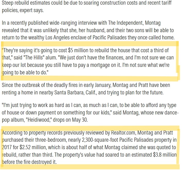 NotBUFFY_VS's tweet image. Let's review, shall we? Not only did he, at age 42, not vote in elections consistently until 2020, he blew thru $10 million he made from a reality show &amp;amp; spent his last few coins 4A house downpayment in pricey #PacificPalisdaes. But when it burned down, he started grifting (1/3)