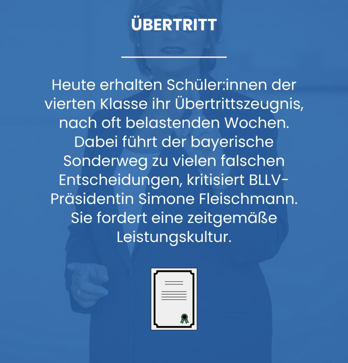 Simone Fleischmann BLLV Praesidentin tweet media