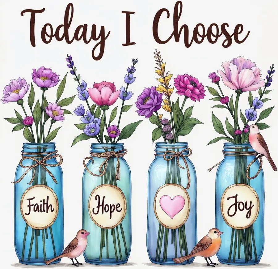 Jan812314's tweet image. Faith to light my path
Hope to lift my heart  
Love to fill my heart
And joy to color my world.