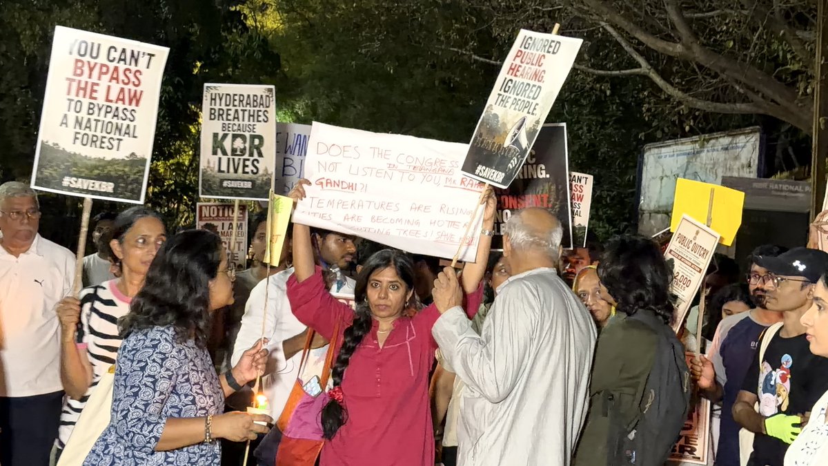 VijayMallangi's tweet image. Hyderabad Breathes because KBR Lives.
We demanded sustainable and mass transit over flyover &amp;amp; underpasses that will choke KBR NATIONAL PARK. 

No Environmental Impact Assessment &amp;amp; ESZ Demarcation. Why? Let us breathe 🙏

#savekbr #saynotoflyover #savetrees