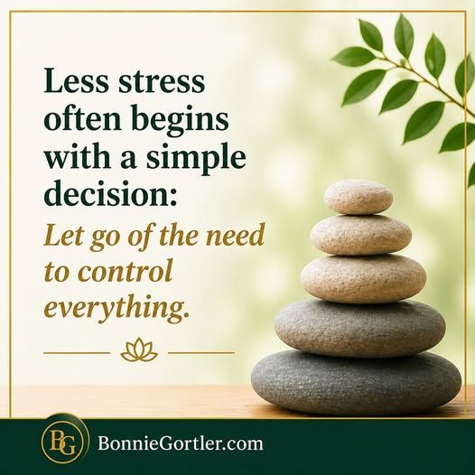 Optiongirl's tweet image. Less stress often begins with a simple decision: Let go of the need to control everything. #well-being