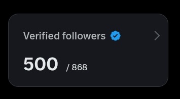 Tech_p001's tweet image. 500 Strong.

​A massive thank you to everyone who has supported the journey and engaged with the work so far.

✨​500 Verified Followers.

✨​Just getting started.

​✨The build continues.

✨​Onward to 1,000. 🚀

​#500Verified #BuildInPublic #Consistency