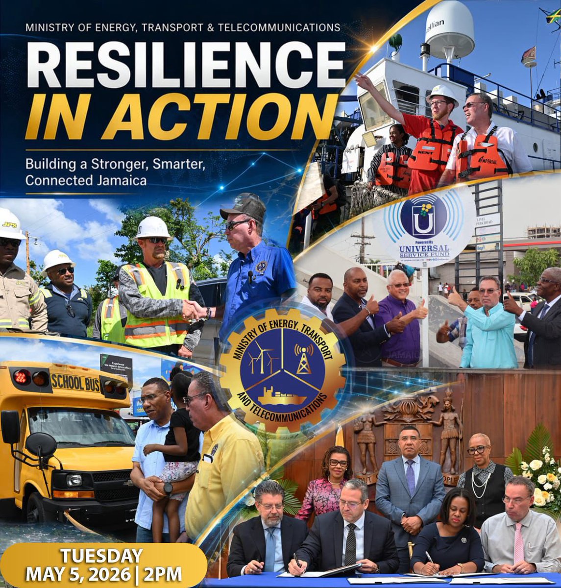 MSETGovJM's tweet photo. Join us tomorrow, May 5, 2026, as Minister @darylvazmp makes his contribution to the 2026/27 Sectoral debate in the Lower House. 

Tune in live to @pbcjamaica and on the Ministry’s pages for updates from the presentation. https://t.co/p5aeMlQwV8