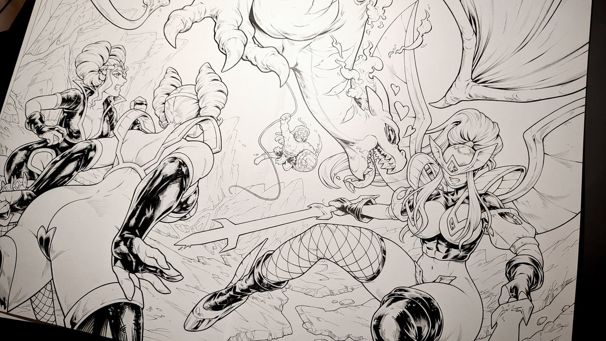 RenieDraws's tweet image. The full inks of my cover for CARNAL THE BARBARIAN: Bad Dragon, launching soon!!

Sign up at the ink in the replies! 🖤🖤👇
#comics #fantasy #art