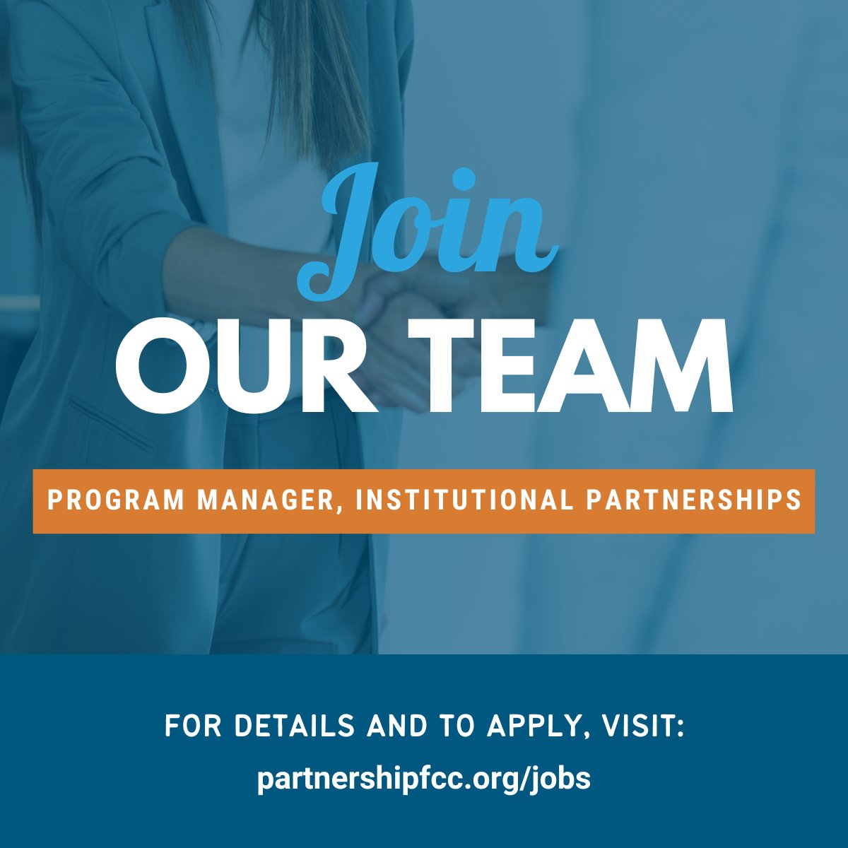 partnershipfcc's tweet image. We’re #hiring! 📣  PCC is seeking a 𝗣𝗿𝗼𝗴𝗿𝗮𝗺 𝗠𝗮𝗻𝗮𝗴𝗲𝗿, 𝗜𝗻𝘀𝘁𝗶𝘁𝘂𝘁𝗶𝗼𝗻𝗮𝗹 𝗣𝗮𝗿𝘁𝗻𝗲𝗿𝘀𝗵𝗶𝗽𝘀 to help create equitable education structures through program and relationship management with IL #highered institutions! Learn more: buff.ly/wdNNyW9