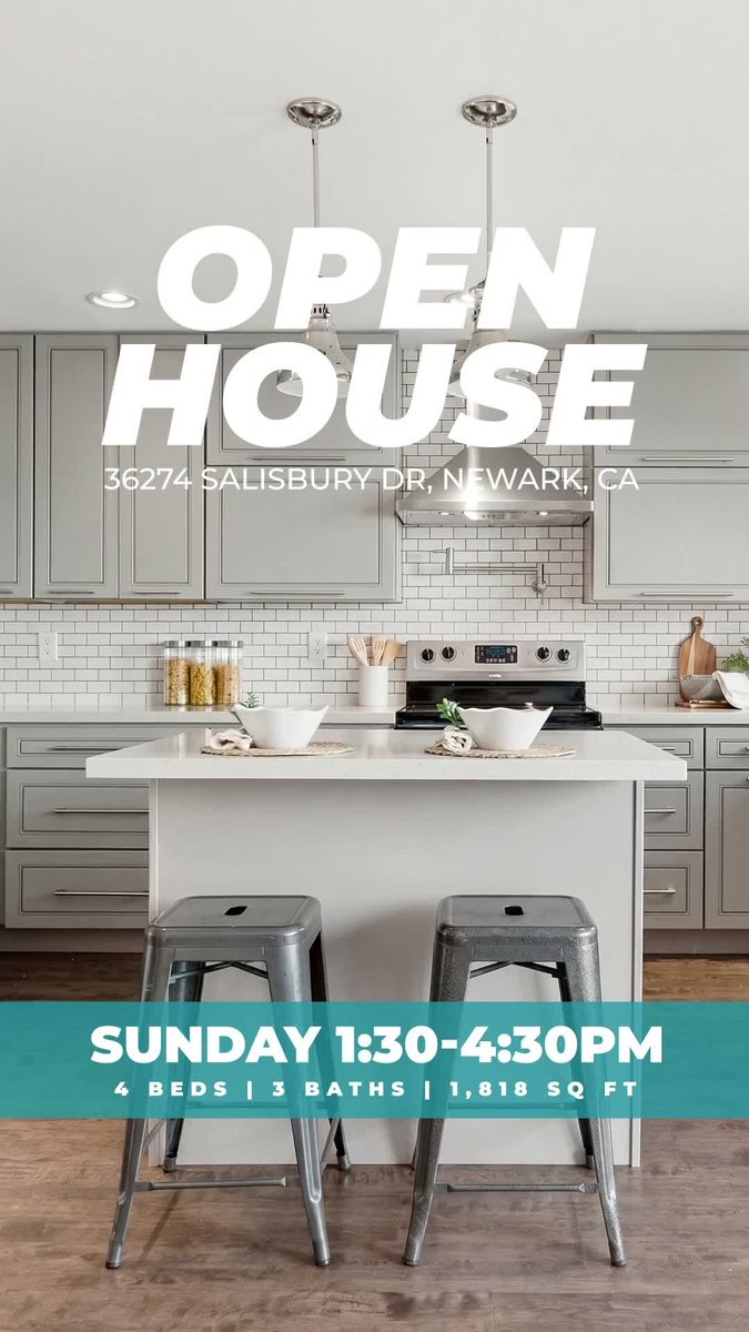 StephenLinRE's tweet photo. Open House TODAY! 🏡 1:30 - 4:30 PM. Come tour this beautiful home at 36274 Salisbury Dr, Newark. See you there! 👇 #NewarkCA #OpenHouse #EastBayHomes #JustListed https://t.co/uQMU7fgj3m
