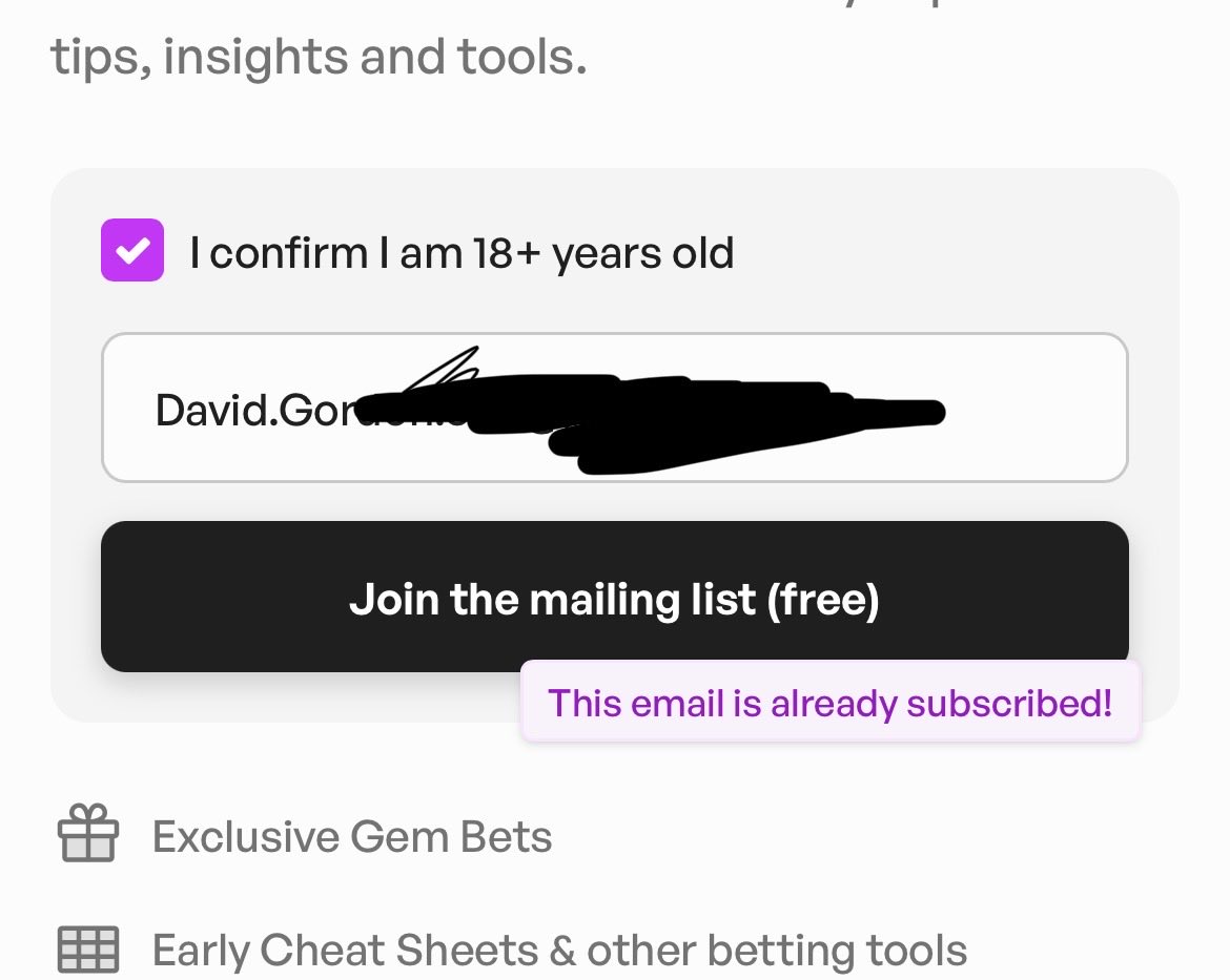 33daveyg's tweet photo. @AndyRobsonTips Been subscribed for years! https://t.co/N9W4omEQ6K