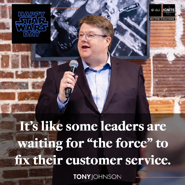 The_TonyJohnson's tweet image. Spoiler Alert: There are no shortcuts to CX or translating that into front line hospitality.

#starwarsday #customerloyalty #leadership #employeenegagement #experientialhospitality #hospitalityculture #tonytips