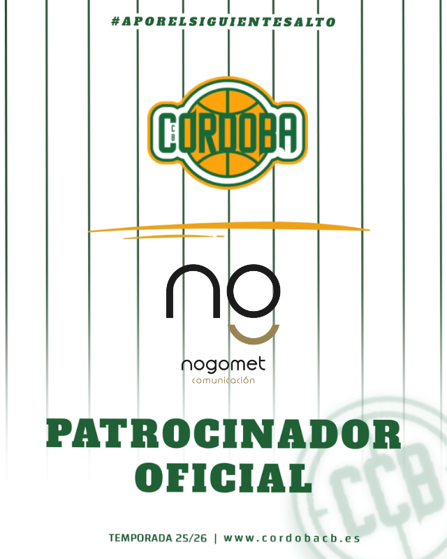 CordobaCB's tweet photo. Desde el Córdoba Club de Baloncesto queremos agradecer a @NogometCom su apuesta, una temporada más como patrocinador oficial del club.

🏀Gracias por confiar en el baloncesto como motor de valores, formación y desarrollo, acompañándonos en nuestro crecimiento tanto dentro como fuera de la pista... 🤍💚 #GanamosJuntos #ConOrgulloEnTuNombre #CarácterBlanquiverde