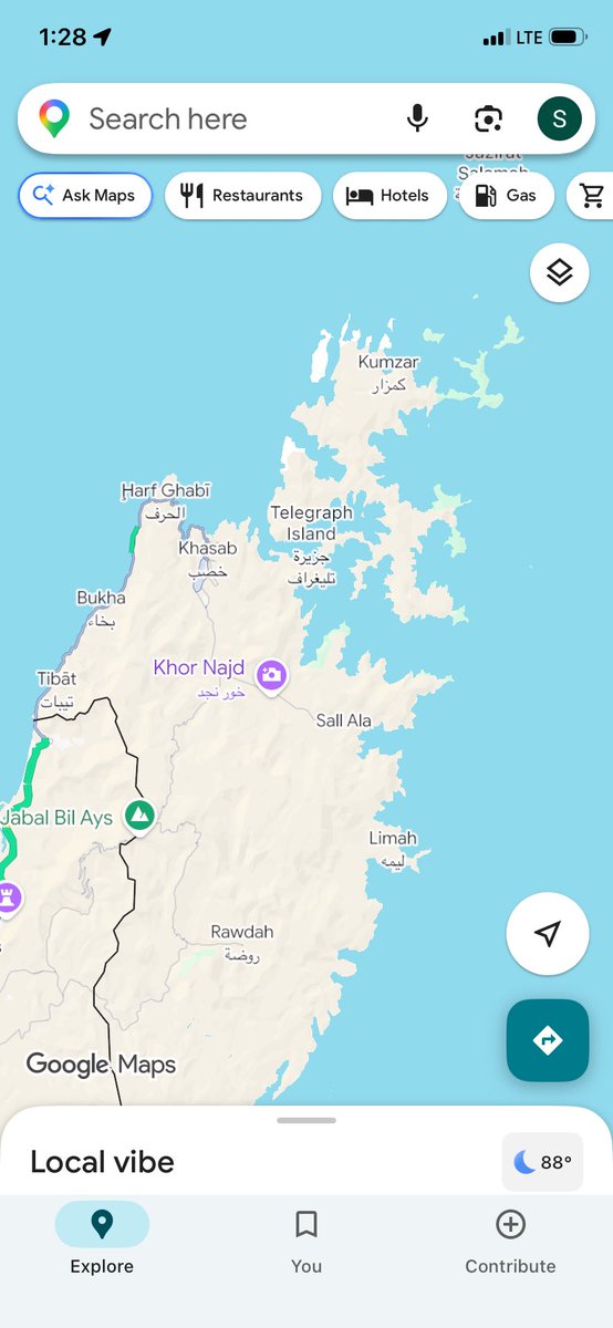 meyer_shawn's tweet photo. Why don’t we just go through Oman? How long and what cost to cut a path? @foxnewspolitics @CNBCFastMoney @CNN @WhiteHouse @eAndUAE @UAE_News @KuwaitNews @QatarNewsAgency https://t.co/2TjGGqRy60