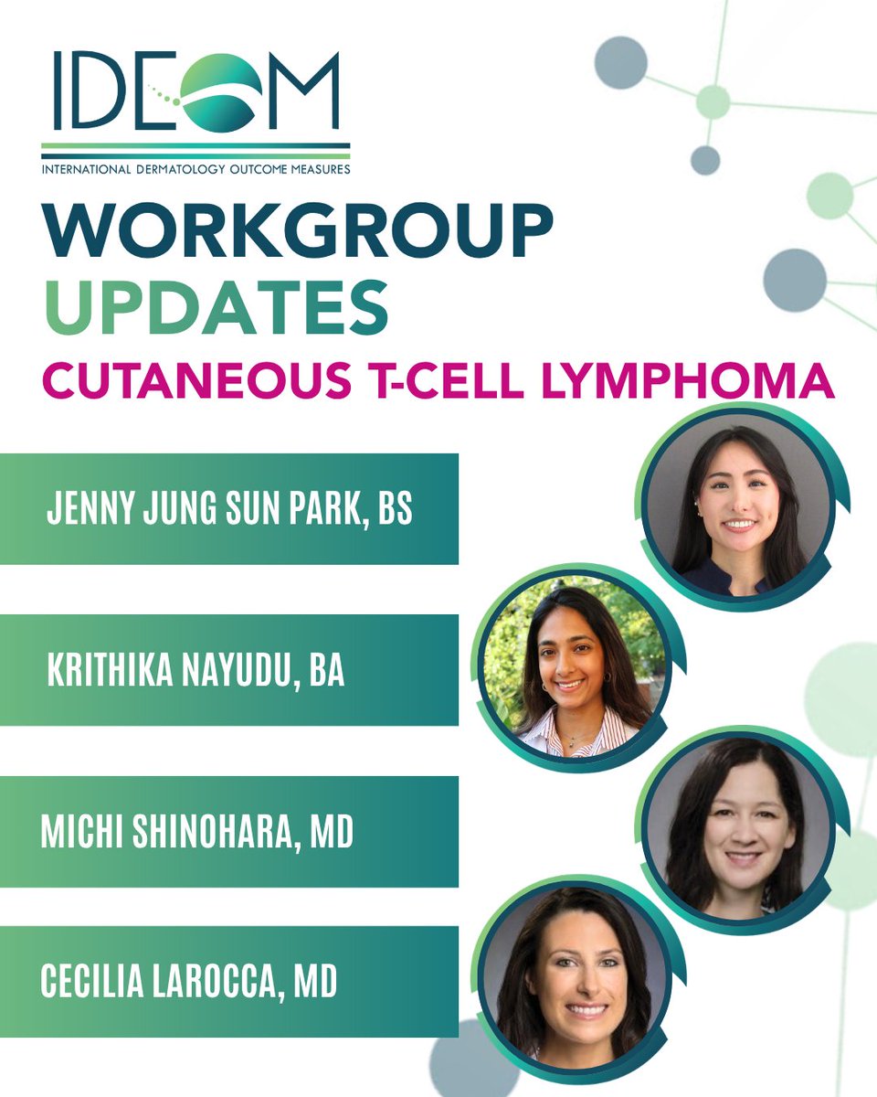 Dermoutcomes's tweet photo. As we look ahead to our 13th Annual this June, we’re reflecting on progress from last year. The CTCL Workgroup identified 19 candidate health-related quality-of-life concepts through two Delphi rounds for clinical trials in mycosis fungoides and Sézary syndrome.
#Dermatology https://t.co/iyrfJ1uOsp